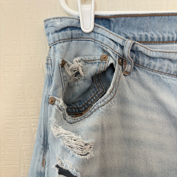 American Eagle Outfitters the low rise skater Light Blue Wide Leg Jeans size 14 - Picture 12 of 12